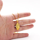 24k Yellow Pendant Necklace for Women Bride Chain Jewelry