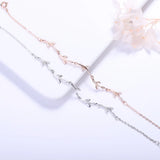 Small Leaves Bracelet - Pure and Fresh Silver Bracelet for Girls