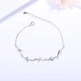 Small Leaves Bracelet - Pure and Fresh Silver Bracelet for Girls