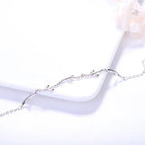 Small Leaves Bracelet - Pure and Fresh Silver Bracelet for Girls