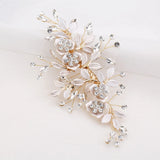 Champagne Flower Hair Clip Bridal Wedding Hair Accessories
