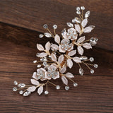 Champagne Flower Hair Clip Bridal Wedding Hair Accessories