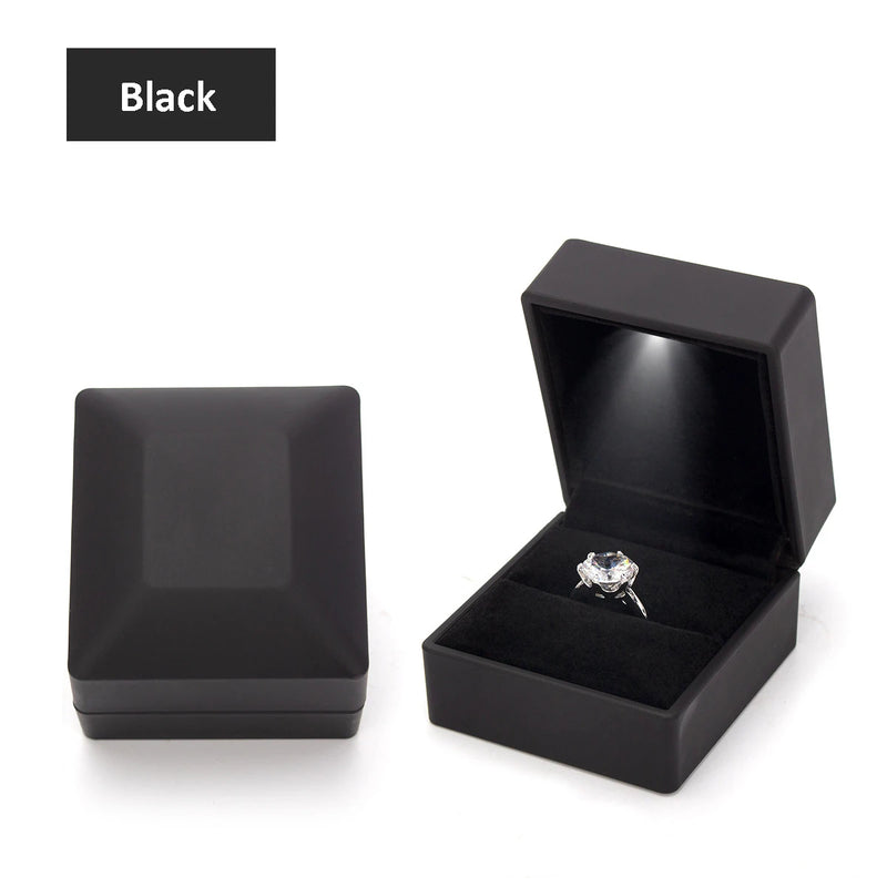 LED Jewelry Box Bracelet Ring Storage Box Organizer with Lamp