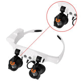 Double Eye Glasses Loupe Lens Glasses Magnifier Watchmaker Jewelry Optical Lens