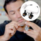 Double Eye Glasses Loupe Lens Glasses Magnifier Watchmaker Jewelry Optical Lens