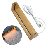 Wooden Base Led Light Display Stand Art Lamp USB-Cable