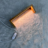Wooden Base Led Light Display Stand Art Lamp USB-Cable