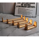 Wooden Base Led Light Display Stand Art Lamp USB-Cable
