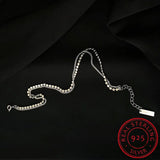 925 Sterling Silver Double Layer Round Anklet Bracelet