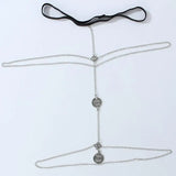 Multilayer Coin Elastic Leg Chain Anklet Tassel