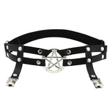 Pentagram Leg Strap Garter Belt Goth Thigh Harness