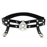 Pentagram Leg Strap Garter Belt Goth Thigh Harness