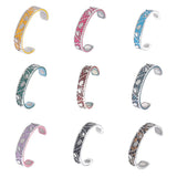 14MM Leaf Bangles Stainless Steel Luxury Reversible Leather Band Bracelets