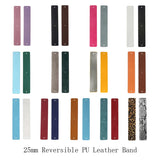 40/25/14mm Pu Leather Band Reversible Stainless Steel Bracelet
