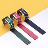 Water Lily Bracelet Stainless Steel Reversible Leather