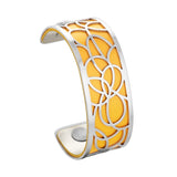 Water Lily Bracelet Stainless Steel Reversible Leather