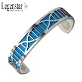 Leather Argent Cuff Bracelet Stainless Steel Adjustable