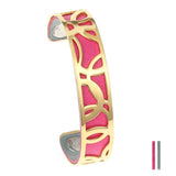 Hollow 14mm Cuff Bangles Stainless Steel Bracelet for Women
