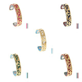 Hollow 14mm Cuff Bangles Stainless Steel Bracelet for Women