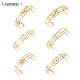 Hollow 14mm Cuff Bangles Stainless Steel Bracelet for Women