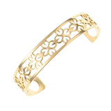Hollow 14mm Cuff Bangles Stainless Steel Bracelet for Women