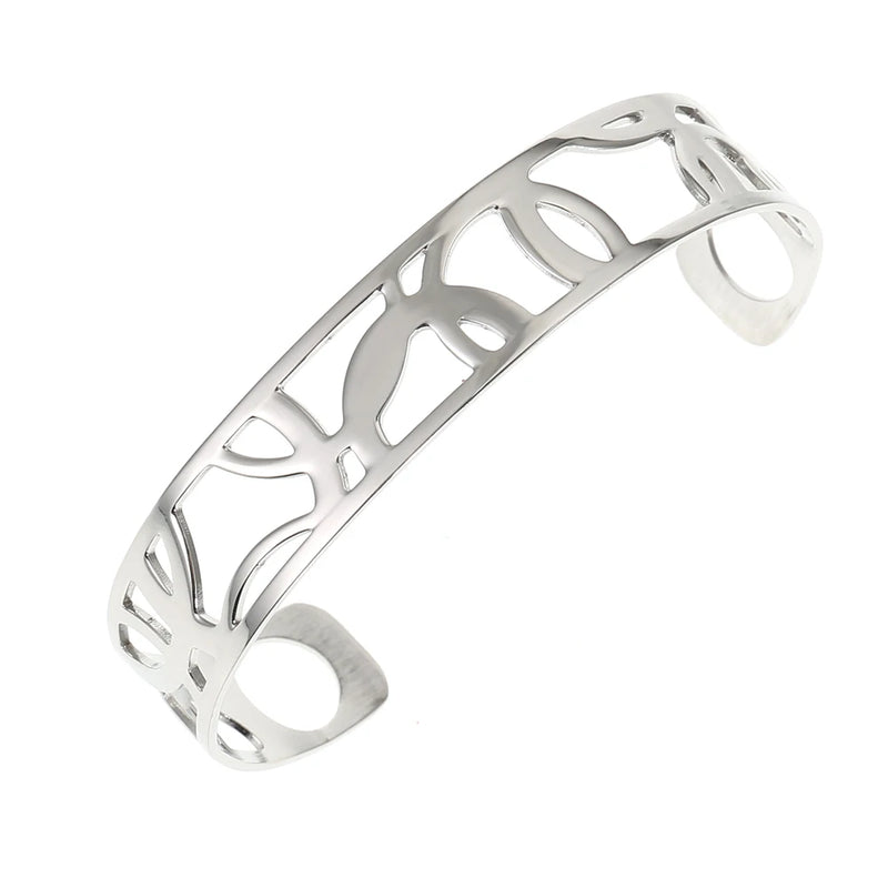 Hoop Bracelet &Bangle Argent Femme Manchette Stainless Steel Bracelet