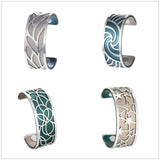 Love Bracelets Stainless Steel Women Cuff Bangles Reversible Leather Band