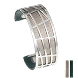Love Bracelets Stainless Steel Women Cuff Bangles Reversible Leather Band