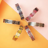 Manchette Bracelet Rose Flower Leather Bangle Wedding Gift