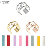 Adjustable Open Finger Ring Interchangeable Leather Bague Bijoux Homme