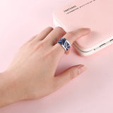 Sunflower Stainless Steel Reversible Leather Ring
