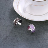 Stainless Steel Women's Ring Interchangeable Leather Bague Femme Gift