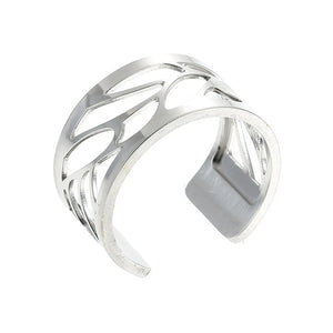 Stainless Steel Women's Ring Interchangeable Leather Bague Femme Gift
