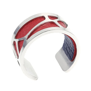 Stainless Steel Women's Ring Adjustable Interchangeable Leather Bague