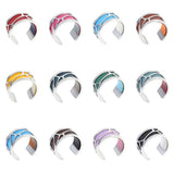 Stainless Steel Women's Ring Adjustable Interchangeable Leather Bague