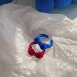 Velvet Bow Open Ring French Vintage Jewelry Christmas Gift