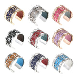 Adjustable Ring Reversilber Leather Band Ring