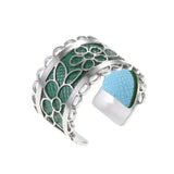 Adjustable Ring Reversilber Leather Band Ring