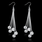Lekani 925 Silver Bridal Jewelry Tassel Earrings For Women