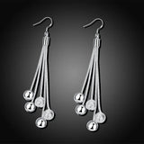 Lekani 925 Silver Bridal Jewelry Tassel Earrings For Women