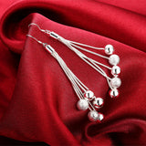 Lekani 925 Silver Bridal Jewelry Tassel Earrings For Women