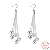 Lekani 925 Silver Bridal Jewelry Tassel Earrings For Women