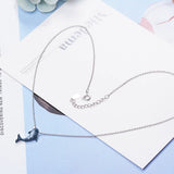 Lekani Dolphin Cz Pendant Necklace 925 Sterling Silver Jewelry