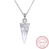 Lekani Crystal Women Necklace Triangle Pendant Necklace