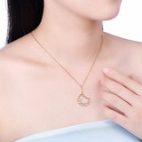 Lekani Crystals Cat Pendant Necklace 925 Silver