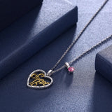 Lekani Crystals Necklace 925 Romantic Heart-shaped Sweet 16 Crystal Pendant