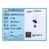 Lekani Crystals Purple Square Pendant Necklace 925 Silver Chain