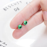 Lekani Crystals Stud Earrings Sterling Silver