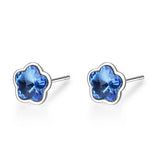 Lekani Crystals Stud Earrings Sterling Silver