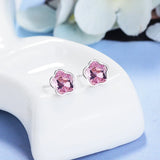 Lekani Crystals Stud Earrings Sterling Silver